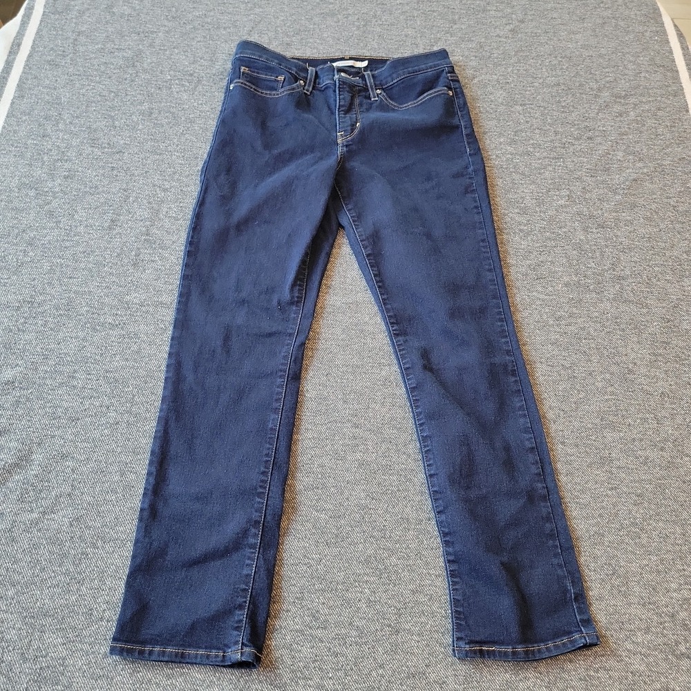 Levi’s 312 Shaping Slim Jeans Women's 28 Blue Dark Wash Stretch Denim 28x27